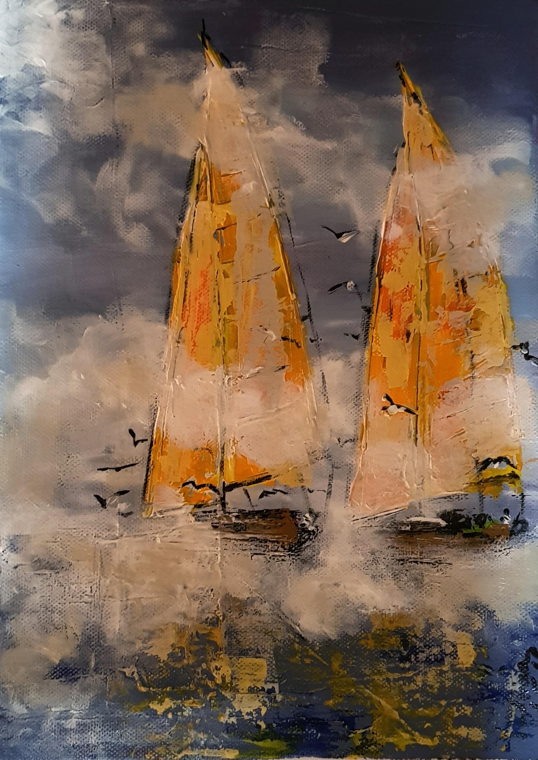 ArteDiAlina.com painting: Yellow sails